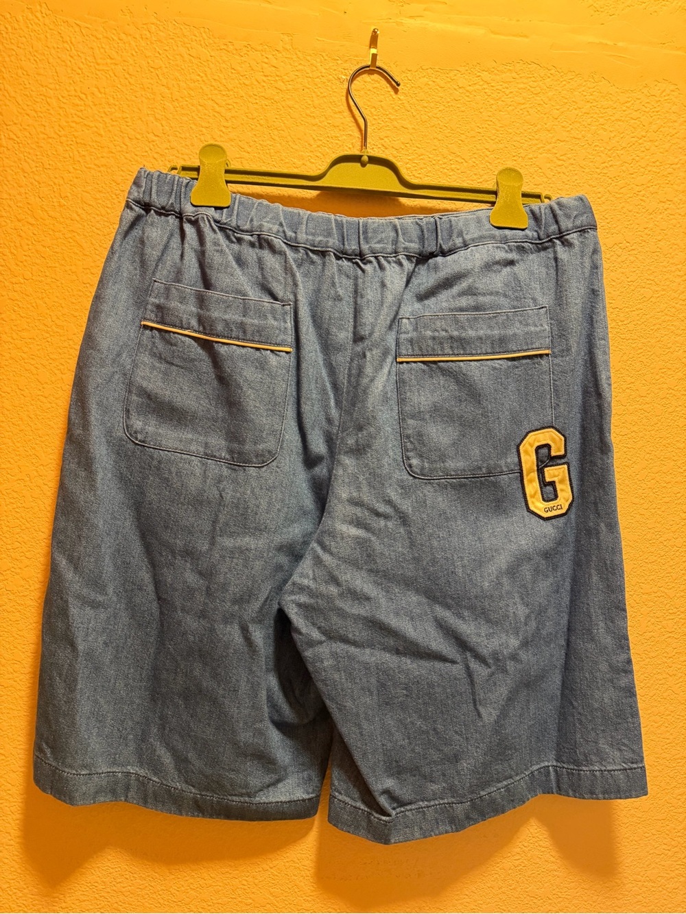 New Authentic Gucci G Logo Denim Shorts Size IT 52 / US L 34 - 38 Waist - Picture 10 of 12